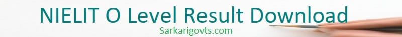 NIELIT O Level Result 2025 Download Computer Certificate O Level Result